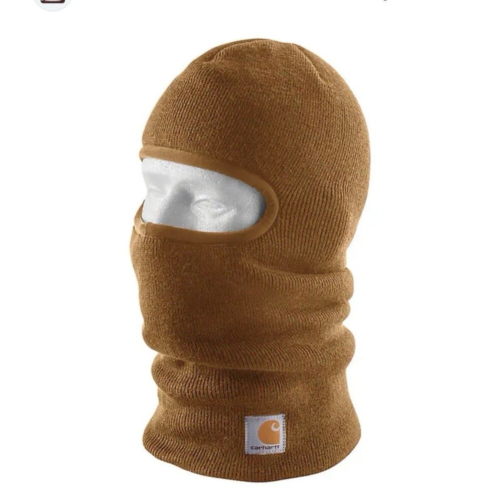 Carthartt Insulated Face Mask Brown Knit Ski Snow Outdoors Athletic Workout Run